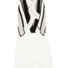 Helmut Lang Sequin Fragment Paneled Silkchiffon Mini Dress in White - Lyst