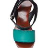 Lanvin Twotone Wedge Sandal in Blue (teal) - Lyst
