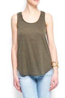 Mango Laced Back Tshirt - Lyst