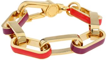 Marc By Marc Jacobs Stripey Enamel Link Bracelet - Lyst