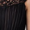 Marchesa Chiffon Dress with Illusion Neckline in Black - Lyst