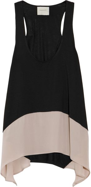 Mason by Michelle Mason Silktrimmed Jersey Tank - Lyst