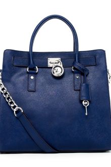 Michael Kors Hamilton Large Tote Navy - Lyst
