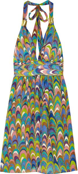 Milly Nevis Printed Linen and Cotton Blend Dress - Lyst