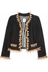 Moschino Embellished Cotton and Silk-twill Jacket