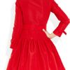 Oscar De La Renta Full Skirted Silk Faille Coat in Red (rose) - Lyst