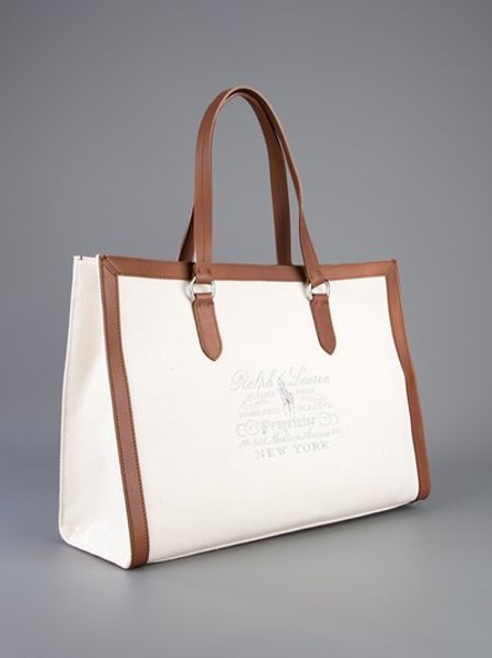 Ralph Lauren Canvas Tote Bag in Beige (cream) Ralph Lauren Canvas Tote Bag in Beige (cream)