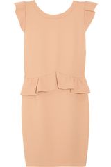 Sandro Resonance Crepe Peplum Dress