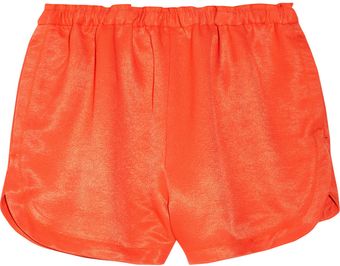 Sandro Pulsion Satin Crepe Shorts - Lyst