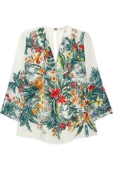 Sandro Epicure Printed Silk Blouse