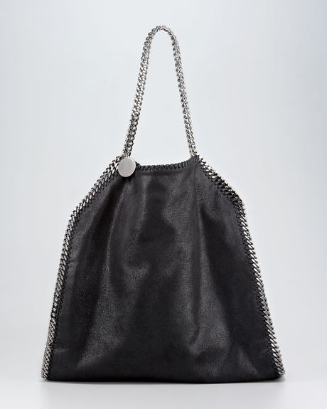 Stella Mccartney Classic Falabella Tote Black in Black - Lyst