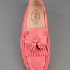 Tod's Fringed Loafer in Pink - Lyst