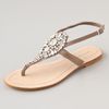 Antik Batik Sienna Crystal Thong Sandals in Beige (cream) - Lyst