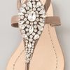 Antik Batik Sienna Crystal Thong Sandals in Beige (cream) - Lyst
