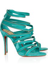 Christian Louboutin 20th Anniversary Unzip Booty 100 Suede Sandals