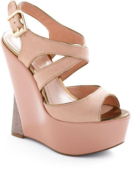 Modcloth Makes Me Blush Wedge in Pink (blush) - Lyst