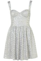 Topshop Disco Sequin Prom Dress