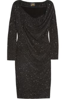 Vivienne Westwood Anglomania Loxo Glitterfinished Stretchjersey Dress - Lyst