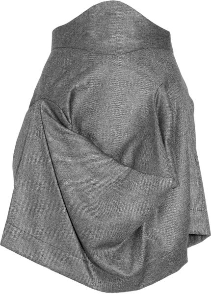 Vivienne Westwood Anglomania Animal Ruched Woolblend Skirt in Gray (anthracite) - Lyst