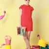 Alice + Olivia Alice Olivia Diaz Boxy Shift Dress in Red - Lyst