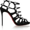 Christian Louboutin 20th Anniversary Neuron 120 Suede Cage Sandals in Black - Lyst
