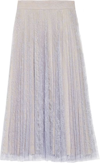 Erdem Ez Pleated Lace Skirt - Lyst