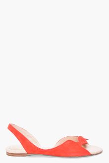 Jil Sander Red Scalloped Sandal - Lyst
