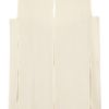 Lanvin Slitdetailed Silksatin Top in Brown - Lyst