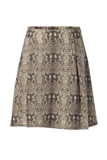 Marc By Marc Jacobs Grey Snake Print Silk Skirt - Lyst