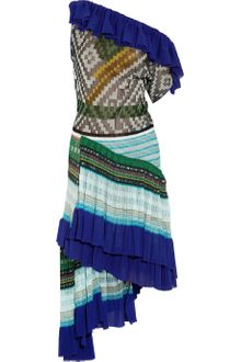 Missoni Rouge Ruffled Crochetknit Dress - Lyst