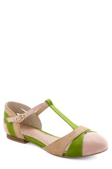 ModCloth Freesia Flat in Green - Lyst
