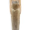 Oscar De La Renta Pleated Silkblend Lamé Gown in Gold - Lyst