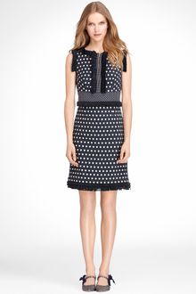 Tory Burch Evelyn Jacquard Dot Dress - Lyst