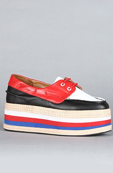 Jeffrey Campbell The Top Platform in Red and Black Combo in Multicolor (red) - Lyst