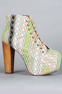 Jeffrey Campbell The Lita Shoe in Tan Pastel Multi Macrame - Lyst
