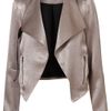 Topshop Metallic Drape Biker Jacket in Gold (bronze) - Lyst