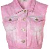 Topshop Pink Marbled Denim Jacket in Pink - Lyst