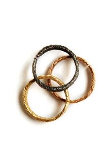 Ayako Kanari Magnitude Plait Fishbone Set Of Three Rings - Lyst