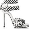 Camilla Skovgaard Woven Leather Sandals in Black (white) - Lyst