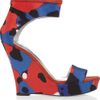 Dkny Printed Canvas Wedge Sandals in Blue (red) - Lyst