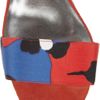 Dkny Printed Canvas Wedge Sandals in Blue (red) - Lyst