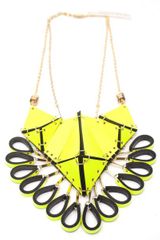 Eaburns Iris Necklace in Neon Yellow