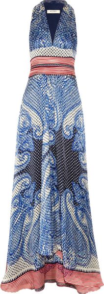 Etro Printed Silk Maxi Dress in Multicolor (multicolored) - Lyst