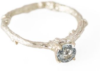 Michelle Oh Ceylon Sapphire Gold Twig Solitaire - Lyst