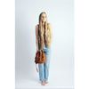 Sabrina Tach Tajos Lime Suede Leather Bag Made To Order in Yellow (floral) - Lyst