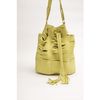 Sabrina Tach Tajos Lime Suede Leather Bag Made To Order in Yellow (floral) - Lyst