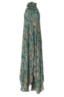 Saloni Blue Forest Print Maxi Dress - Lyst