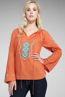 What Goes Around Comes Around Abigail Embroidered Top - Lyst