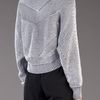 Alexander Wang Bicolor Shrug Sweater in Gray (black) - Lyst