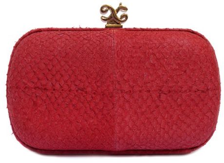 Alexandra De Curtis Rita Box Clutch Strawberry Salmon in Red (strawberry) - Lyst
